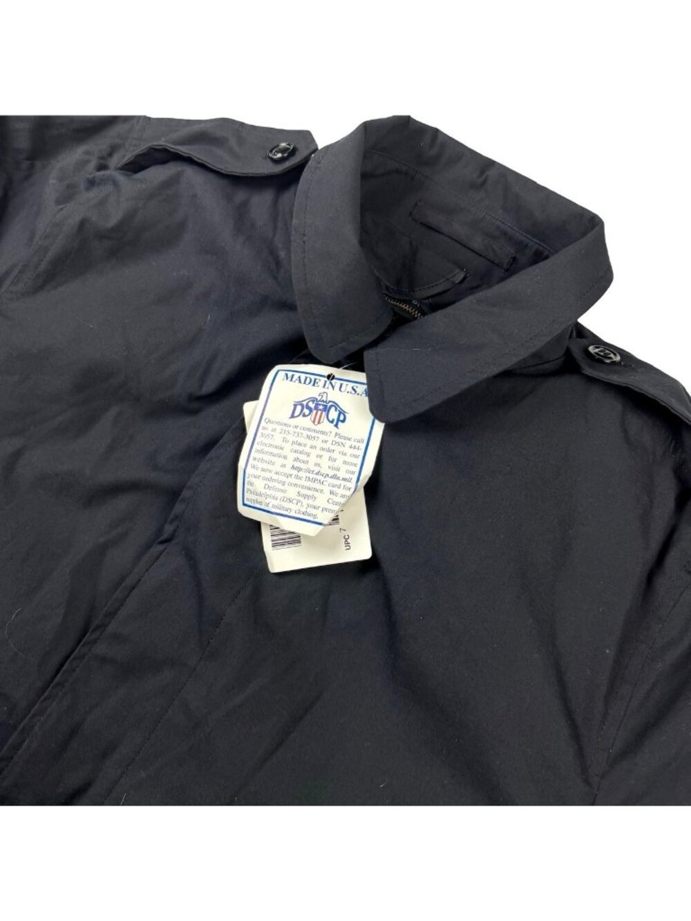 NEW VTG DSCP US Military Men's Trench Coat Removable Liner Black • 44L